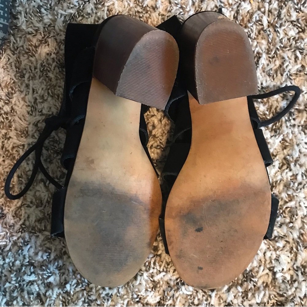 3/$20 Steve Madden Emalena Black Suede Dress Sandal - Picture 6 of 12